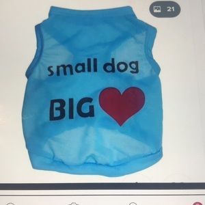 Blue dog shirt with free collar charm